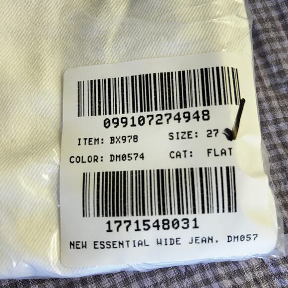 J. Crew Wide Leg Essential Jeans 27 4 White NWT Pleated Straight BX978 J.Crew - Picture 9 of 9